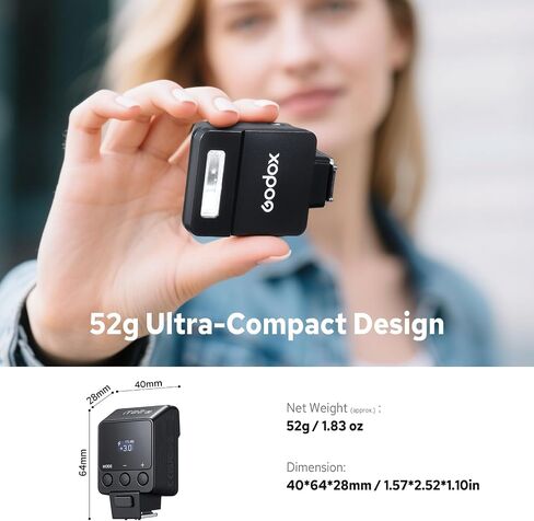 GODOX iT22 S iT22-S TTL Mini Flash for Sony, 700 Full Power Flashes, 1.5s Recycling Time, 6 Stops (1/32 to 1/1 Power), Built-in 300mAh Battery, with Magnetic Spreader&Color Filter in Saudi Arabia