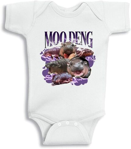 TATY Kids Moo Deng Photo Collage Baby Infant Bodysuit in Saudi Arabia