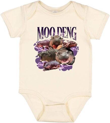 TATY Kids Moo Deng Photo Collage Baby Infant Bodysuit in Saudi Arabia