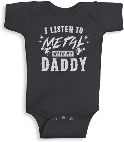 TATY Kids I Listen to Metal with My Daddy Baby Infant Bodysuit in Saudi Arabia