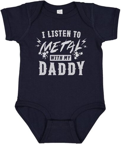TATY Kids I Listen to Metal with My Daddy Baby Infant Bodysuit in Saudi Arabia