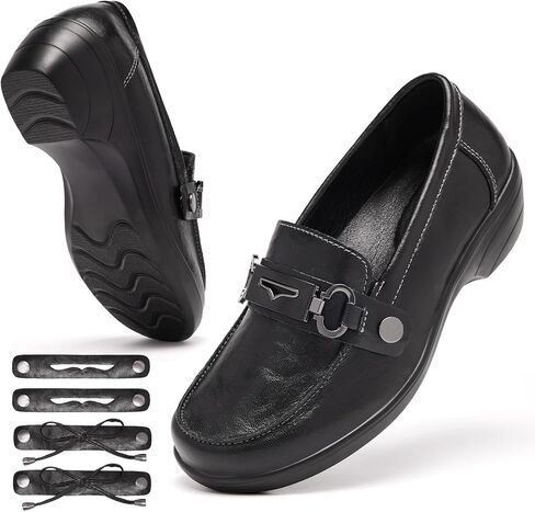 Loafers for Women with Arch Support & Memory Foam Slip-On Women’s Loafers – 3 Styles in 1, Bow, Penny & Chain in Saudi Arabia