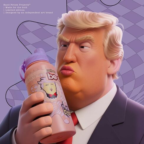 32oz Insulated Stainless Steel Water Bottle, wide-mounth Leakproof With Handle — Presidential Parody Art Print in Saudi Arabia