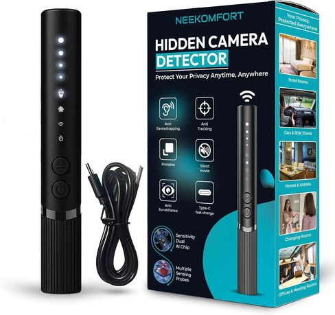 Hidden Camera Detectors and GPS Tracker Detector with RF Signal Scanner, Advanced Hidden Bug and Camera Finder, Anti Spy Bug Detector and GPS Detector for Home, Office, Car, Hotel, and Travel Security in Saudi Arabia