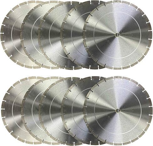 BOSUN (10 Pack) 14 inch Dry or Wet Cutting General Purpose Segmented High Speed Diamond Saw Blades for Concrete Stone Brick Masonry (14 - 10 pcs) 12mm Segment Height in Saudi Arabia