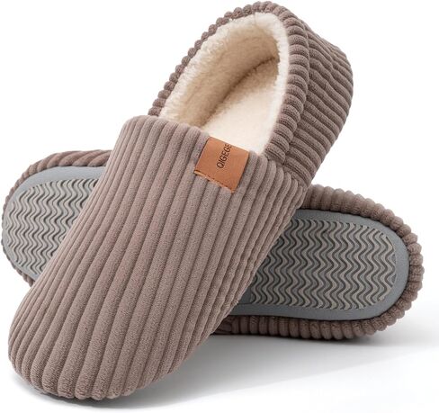 QIGEGE House Slippers for Women Memory Foam Bedroom Corduroy Lightweight House Shoes Cozy Loafer Slide Comfy Trendy Gift Slippers in Saudi Arabia