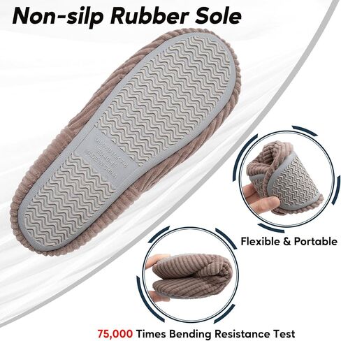 QIGEGE House Slippers for Women Memory Foam Bedroom Corduroy Lightweight House Shoes Cozy Loafer Slide Comfy Trendy Gift Slippers in Saudi Arabia