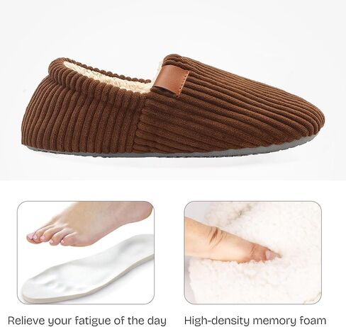 QIGEGE House Slippers for Women Memory Foam Bedroom Corduroy Lightweight House Shoes Cozy Loafer Slide Comfy Trendy Gift Slippers in Saudi Arabia