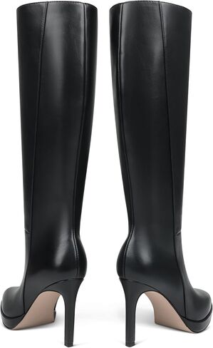 MERUMOTE Knee High Boots for Women Pointed Toe Platform Stiletto Heel Boots High Heel Side Zipper Boots in Saudi Arabia