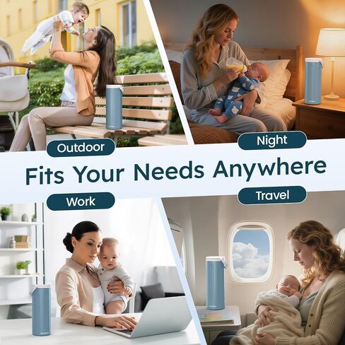 Portable Breast Milk Cooler for Travel, 22oz Large Capacity Breastmilk Chiller for Working Moms, 360° Cooling Keeps Milk Chilled 24 Hours, Includes 2 Baby Bottles, Breastfeeding Essentials in Saudi Arabia