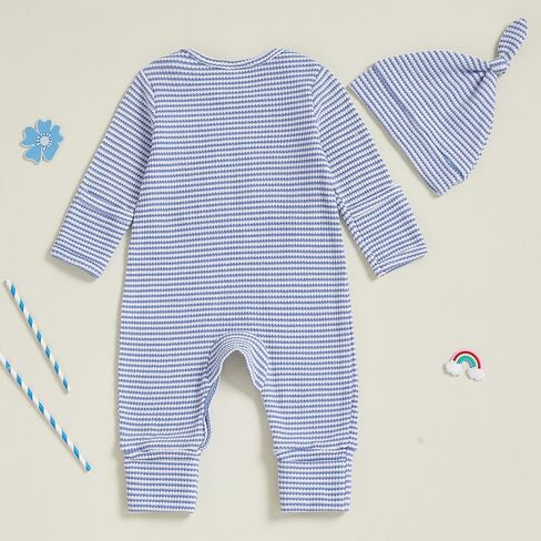 SAYOO Newborn Baby Boy Romper Clothes 3 6 12 18 Months Fall Winter Coming Home Outfit Mama's Boy Embroidery Waffle Romper in Saudi Arabia