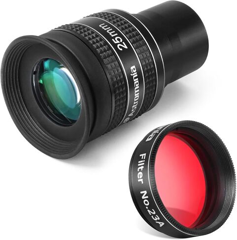 Astromania 1.25" Color/Planetary Filter - #23A Red - Bundle with - Telescope Eyepiece 6mm Wide Angle 58 Degree in Saudi Arabia