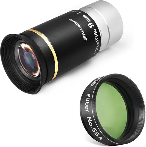 Astromania 1.25" Color/Planetary Filter - #58A Dark Green - Bundle with - Telescope Eyepiece 9mm 66 Degree in Saudi Arabia