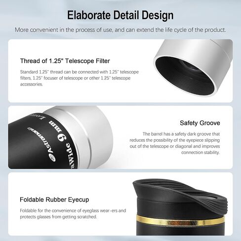 Astromania 1.25" Color/Planetary Filter - #58A Dark Green - Bundle with - Telescope Eyepiece 9mm 66 Degree in Saudi Arabia