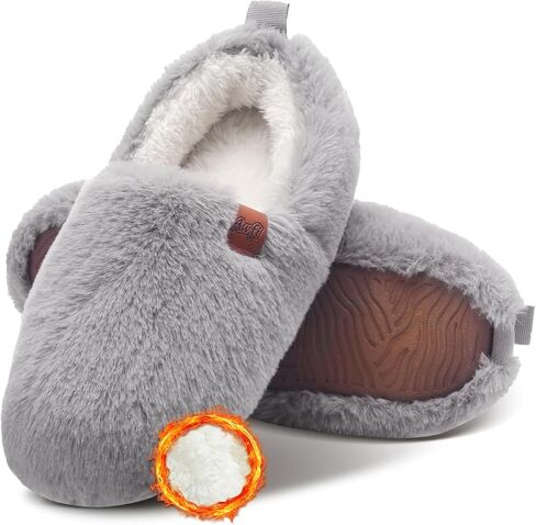Fuzzy Home Slippers Womens Faux Wool House Shoes Memory Foam Slip on Slippers for Women Cozy Warmies Bedroom Ladies Slipper Fluffy/Felt in Saudi Arabia