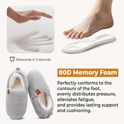 Fuzzy Home Slippers Womens Faux Wool House Shoes Memory Foam Slip on Slippers for Women Cozy Warmies Bedroom Ladies Slipper Fluffy/Felt in Saudi Arabia