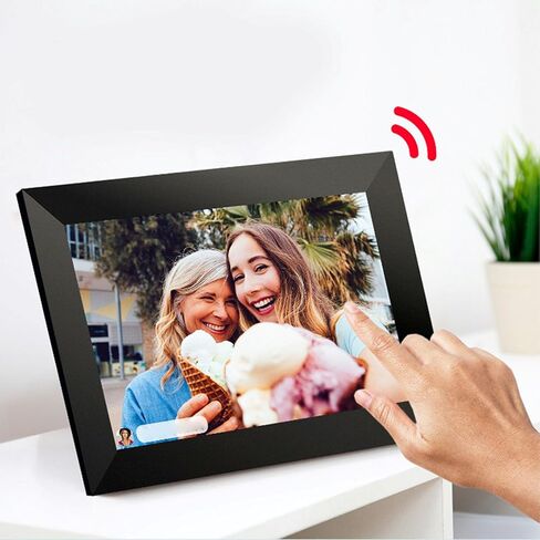 إطار صورة رقمي، تطبيق للتحكم في الوضع الأفقي، إطار صور ذكي بشاشة لمس 10 بوصة مع مساحة تخزين 16 جيجابايت لـ Frameo (قابس أمريكي) in Kuwait