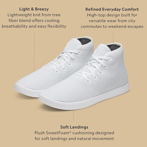 Allbirds Women’s Tree Topper, Lightweight High-Top Sneaker, Breathable Everyday Casual Shoes in Saudi Arabia
