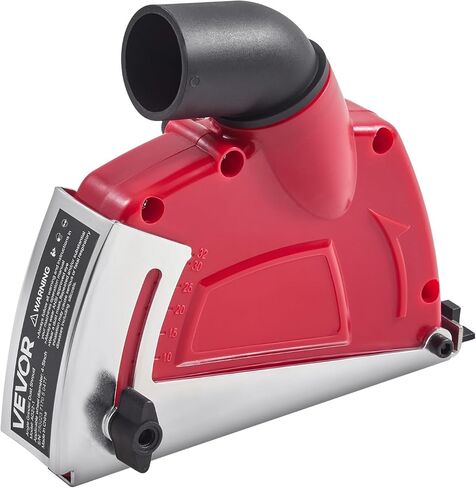 VEVOR Cutting Dust Shroud for Angle Grinders, Universal 4-5 in Angle Grinder Dust Shroud with 6 Clamping Washers, Adjustable Cutting Depth, Connect to Vacuum Cleaner, for Wood Concrete Wall Stone in Saudi Arabia