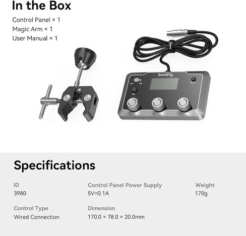 Bundle: SMALLRIG RC 220B Pro 220W COB Video Light 4620 and Control Panel 3980 and in Saudi Arabia