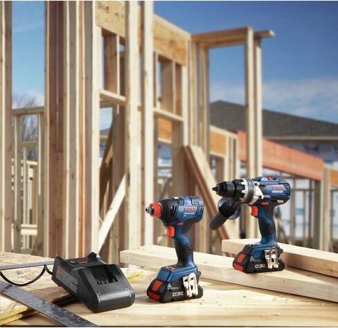 BOSCH GXL18V-224B25 18V 2-Tool Combo Kit with Connected 1/4 In. and 1/2 In. Two-In-One Bit/Socket Impact Driver and Brute Tough 1/2 In. Hammer Drill/Driver in Saudi Arabia