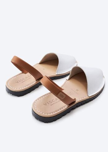 VISCATA Menorquina Leather Avarcas ½" Heel Women's Flat Sandals with premium quality leather and extra comfort for all Casual Occasions. Handmade in Menorca. in Saudi Arabia