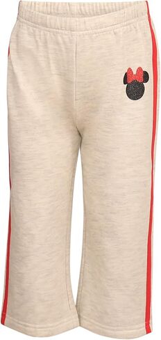 Magic Threadz Disney Clothes Baby Girls Quarter-Zip Fleece Pullover & Pants Set – Minnie Mouse, Marie & Stitch (12M–24M) in Saudi Arabia