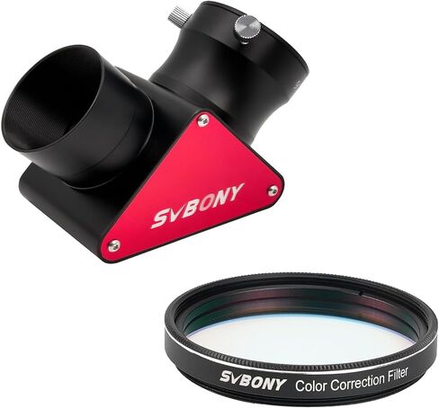 SVBONY SV188P Dielectric Mirror Star Diagonal, 90 Degree Mirror Diagonal Bundle with SV231 Color Correction Filter, Correct Edge Chromatic Aberration for Moon Planetary Visual and Astrophotography in Saudi Arabia