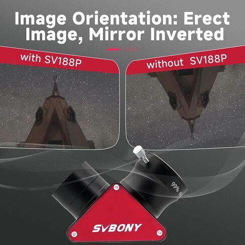 SVBONY SV188P Dielectric Mirror Star Diagonal, 90 Degree Mirror Diagonal Bundle with SV231 Color Correction Filter, Correct Edge Chromatic Aberration for Moon Planetary Visual and Astrophotography in Saudi Arabia