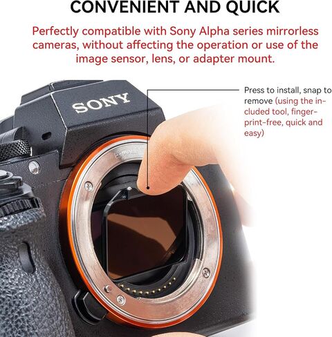 Kase Clip-in Filters ND16 4 Stop Filters Neutral Density Filters for Sony A7/A7 II/A7 III/A7R/A7R II/A7R III/A7R IV/A7S/A7S II/A7S III/A9/A9 II/FX3 Alpha Camera in Saudi Arabia