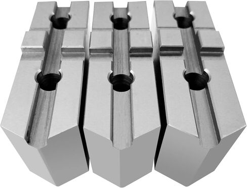 Turner 8" CNC Lathe Power Chuck Steel Soft Jaws, American Standard Tongue & Groove type, Pointed, 2.0" height, 3 Pcs- By Turner Workholding, LLC in Saudi Arabia