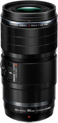 OM SYSTEM Olympus M.Zuiko Digital ED 90mm F3.5 Macro هو PRO لكاميرا نظام Micro Four Thirds، تصميم محكم الغلق للطقس، قابض MF، طلاء الفلور، متوافق مع محول التقريب (متجدد) in Saudi Arabia