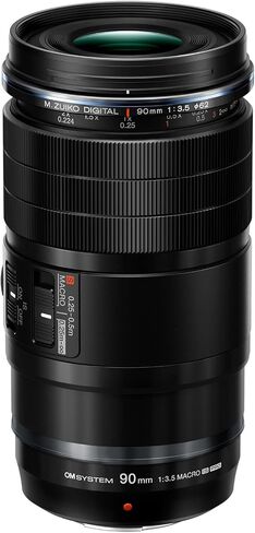 OM SYSTEM Olympus M.Zuiko Digital ED 90mm F3.5 Macro هو PRO لكاميرا نظام Micro Four Thirds، تصميم محكم الغلق للطقس، قابض MF، طلاء الفلور، متوافق مع محول التقريب (متجدد) in Saudi Arabia