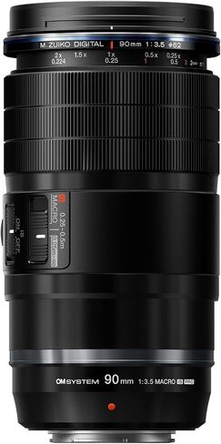OM SYSTEM Olympus M.Zuiko Digital ED 90mm F3.5 Macro هو PRO لكاميرا نظام Micro Four Thirds، تصميم محكم الغلق للطقس، قابض MF، طلاء الفلور، متوافق مع محول التقريب (متجدد) in Saudi Arabia
