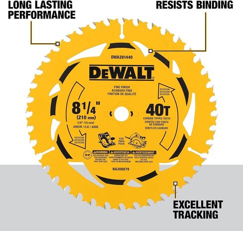 شفرة منشار دائري ديوالت 8-1/4 بوصة 40T (DWA281440) in Saudi Arabia