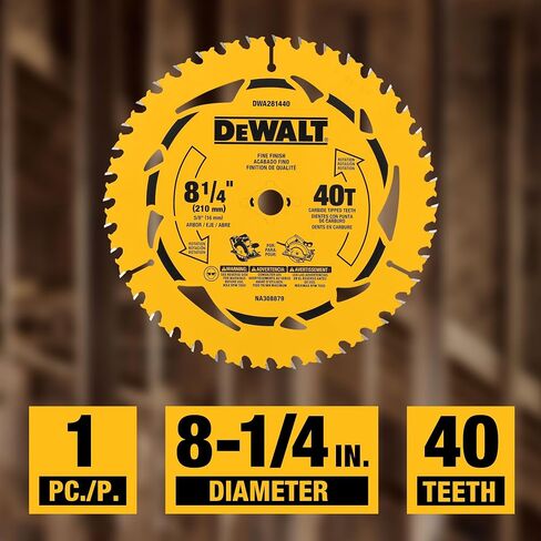 شفرة منشار دائري ديوالت 8-1/4 بوصة 40T (DWA281440) in Saudi Arabia
