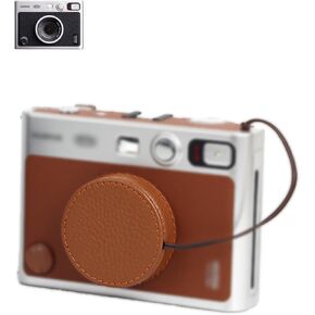 Specially Designed Lens Cap for Fujifilm Instax Mini Evo Camera,UYRUREL Stable and Wear-Resistant Genuine Leather Lens Cap Protects Against Scratches.Borwn in Saudi Arabia