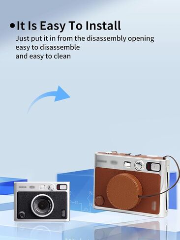 Specially Designed Lens Cap for Fujifilm Instax Mini Evo Camera,UYRUREL Stable and Wear-Resistant Genuine Leather Lens Cap Protects Against Scratches.Borwn in Saudi Arabia