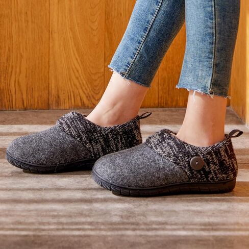 شبشب منزلي مريح من Magtoe للنساء مع بطانة من الصوف المخملي من الإسفنج الذكي - حذاء داخلي منزلي غير قابل للانزلاق للشتاء الدافئ in Kuwait