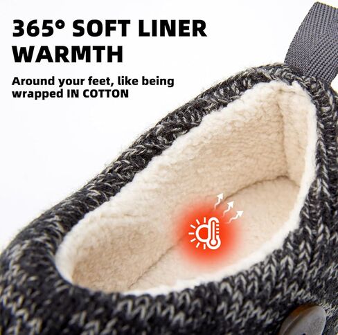 شبشب منزلي مريح من Magtoe للنساء مع بطانة من الصوف المخملي من الإسفنج الذكي - حذاء داخلي منزلي غير قابل للانزلاق للشتاء الدافئ in Kuwait