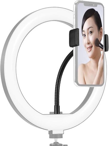 LED Ring Light Phone Holder, Metal Clamp Stand with 1/4 Screw for Live Streaming in Saudi Arabia