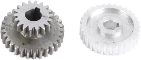 18Pcs Lathe Gear Kit - Metal Exchange Gears Set with Duplex Gears and Motor Belt Pulley for Mini Lathe, HT250 Gray Iron in Saudi Arabia
