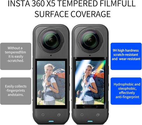 تتضمن ملحقات حماية كاميرا JasonMighty For Insta 360 X5 حافظة كاميرا/حافظة سيليكون/واقي عدسة/زجاج مقسى للشاشة/مجموعة حماية in Kuwait