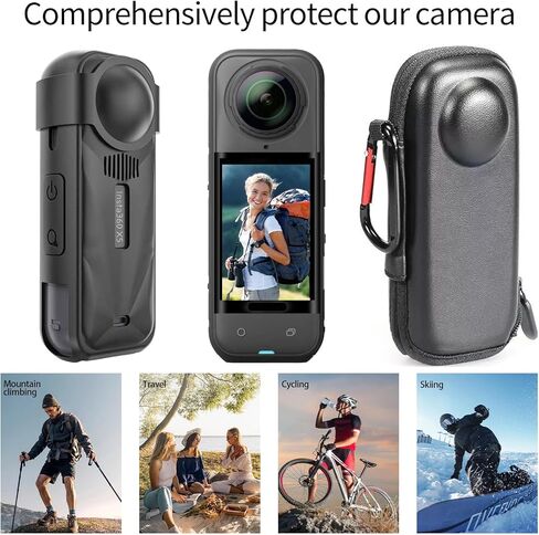 تتضمن ملحقات حماية كاميرا JasonMighty For Insta 360 X5 حافظة كاميرا/حافظة سيليكون/واقي عدسة/زجاج مقسى للشاشة/مجموعة حماية in Kuwait