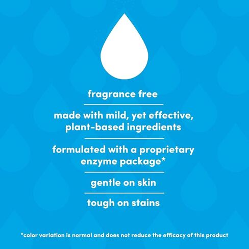 Dapple Baby Laundry Detergent, Powered by Plants, Concentrated, Hypoallergenic, Fragrance Free, Eco-Friendly Pouch, Stain Remover, 34 Fl Oz (3 Pack) in Kuwait