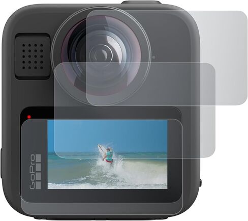 Screen Protector for Gopro MAX 2 Waterproof 360 Camera Tempered Glass【3Pcs】,9H Hardness|Anti-Scratch|Bubble Free|Easy Installation in Saudi Arabia