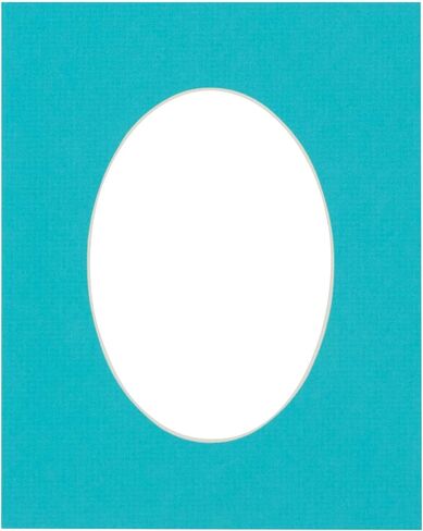 CountryArtHouse Brittany Blue Acid Free 12x16 Oval Picture Frame Mat with White Core Bevel Cut for 11x14 Pictures - Fits 12x16 Frame - Pack of 1 Matboard in Saudi Arabia