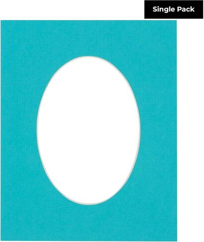 CountryArtHouse Brittany Blue Acid Free 12x16 Oval Picture Frame Mat with White Core Bevel Cut for 11x14 Pictures - Fits 12x16 Frame - Pack of 1 Matboard in Saudi Arabia