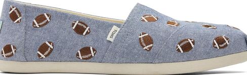 TOMS Women's Modern, Blu Chmb Embrd Fotbl, 7 in Saudi Arabia
