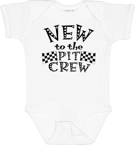 بدلة أطفال Inktastic New To the Pit Crew Racing Flags للأطفال in Kuwait
